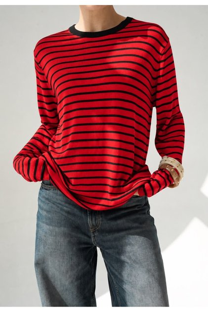 Crew Neck Striped Knitwear