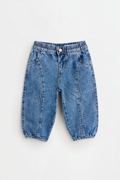 KIZ ÇOCUK & BEBEK Dikiş detaylı barrel jean