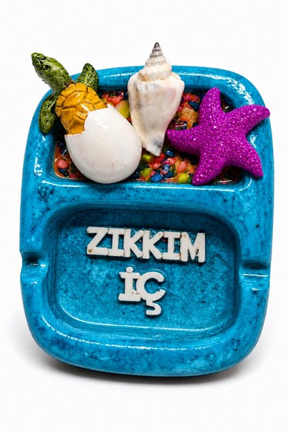 Square Purple Sea Star Polyester Ashtray Zıkkım Inner