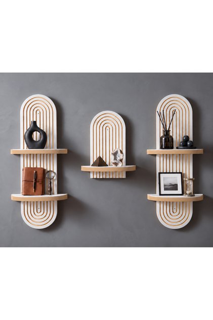 Set de rafturi decorative de perete Semplice, 3 piese
