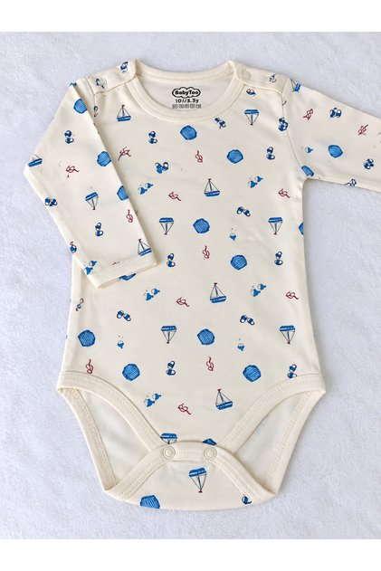 Long-Sleeved Snap Fastener Bodysuit 100% Cotton 1. Quality Fabric with Digital Printing and Colorful Patterns, Suitable for Ages 3-6.