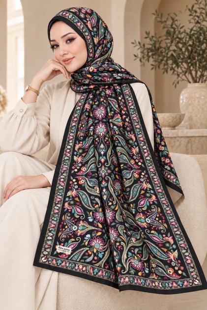 Patterned Soft Shawl - 040