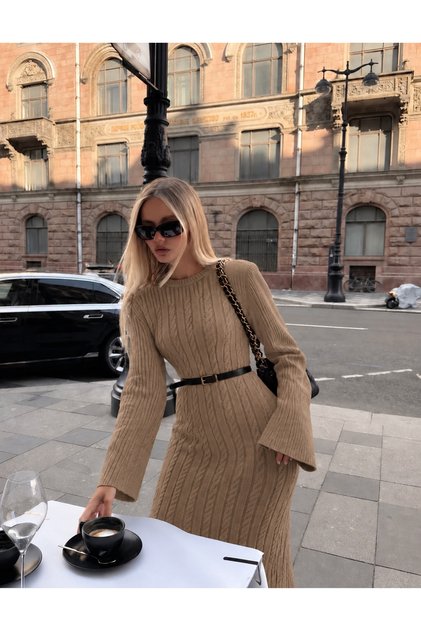 Rochie lungă împletită