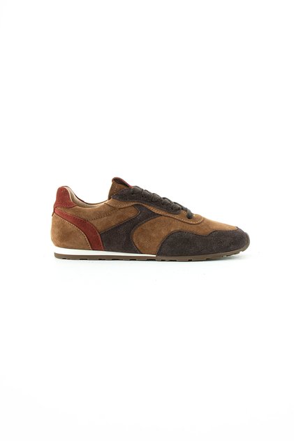 Brown Women's Genuine Leather Retro Sneaker Lace-Up Casual Sports Shoes