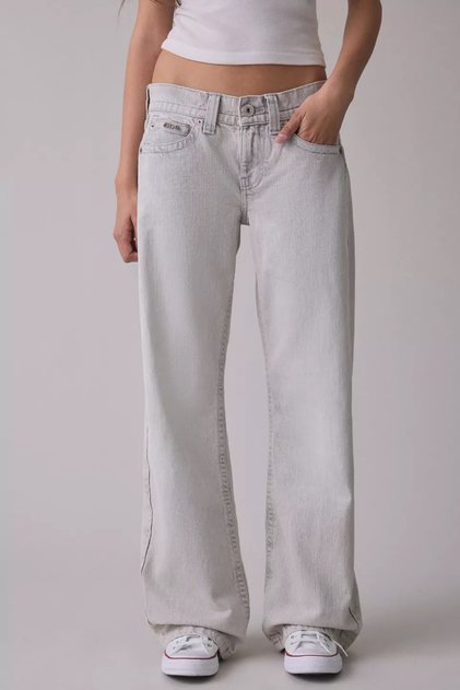 Jasika Silver Gray Low Waist Jeans (Suitable for Heights of 170 cm and Above)