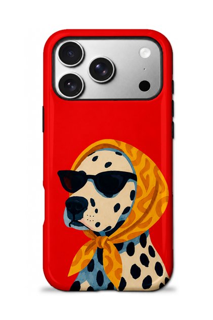iPhone 17 Pro Compatible - Dalmatian Friend, Double Layer Cover, Glossy Surface Protective Case