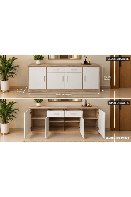 DRAWER CABINET MAXIMUM STORAGE COLOR SONOMA+WHITE