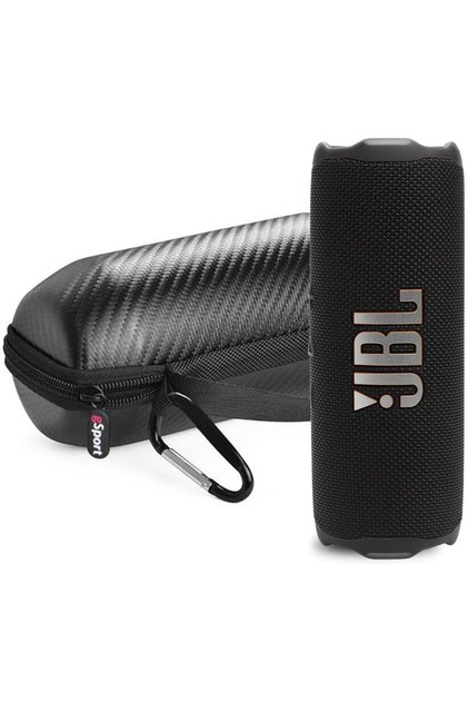 FLIP 7 Waterproof Portable Speaker with gSport Carbon Fiber Case, Black -, flip 7 + case