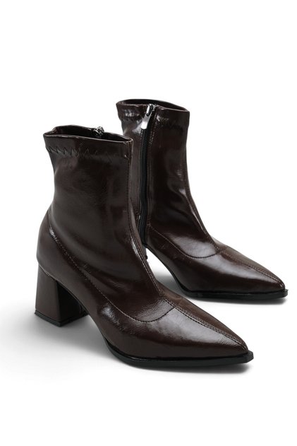 Leda Flora Women's Pointed Toe Heeled Boots 00120022