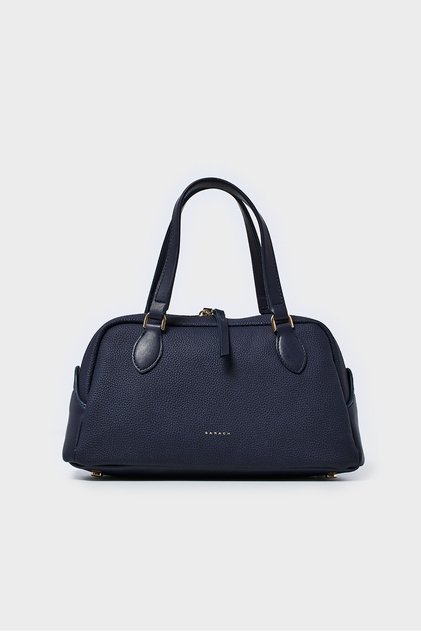 Cylinder-Shaped Hand and Shoulder Bag-Dark Blue