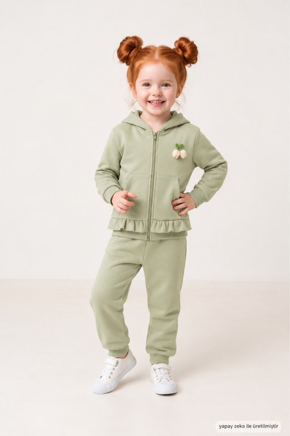 Girl's Tracksuit Set 3 Thread Cotton