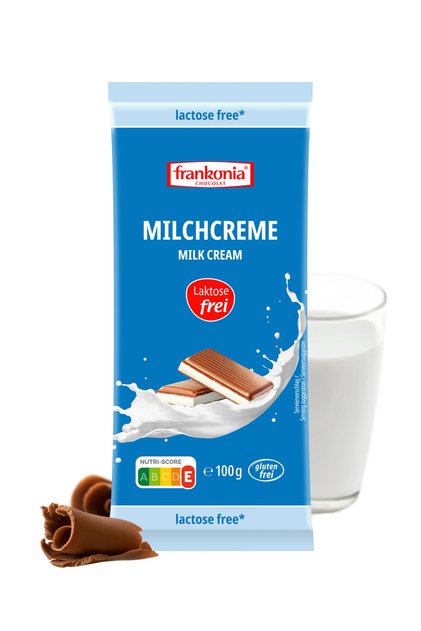 Lactose-free* milk chocolate. Gluten-free.
