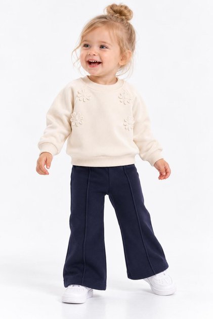 Baby Girl Daisy Accessory Sweatshirt Spanish Style Sweatpants 2-Piece Top and Bottom Set 6-9-12-18 Months