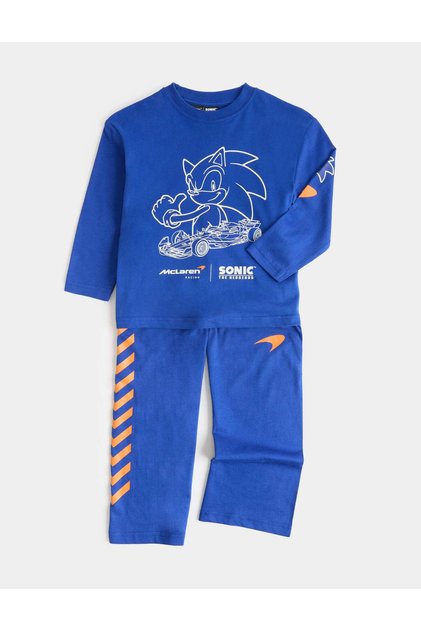 Saf Pamuklu Sonic ve McLaren™ Pijama Takımı