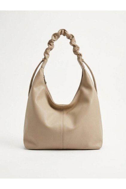 Large Size Wide Volume Tote Model Women's Shoulder Bag with Drawstring Strap Detail (45cm X 25cm)