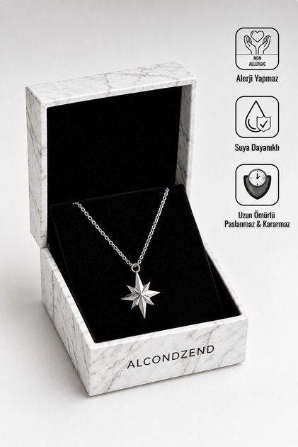 316L Stainless Steel Pole Star Women's Necklace - Gift for Birthday Special Occasions Valentine's Day & a Meaningful Gift for Loved Ones