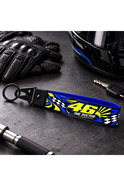 46 New Model 19 cm Fabric Motorcycle Keychain Quality Auto-Moto Accessory Double-Sided Printing