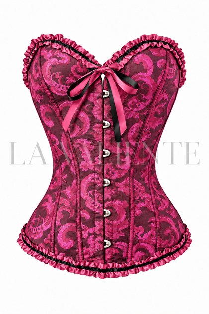 Aurelia Gece Pembesi Kadın Çiçek Desenli Korse Büstiyer Floral Crop Top