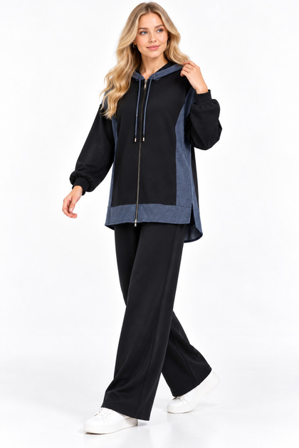Hooded Modal Blend Double Set