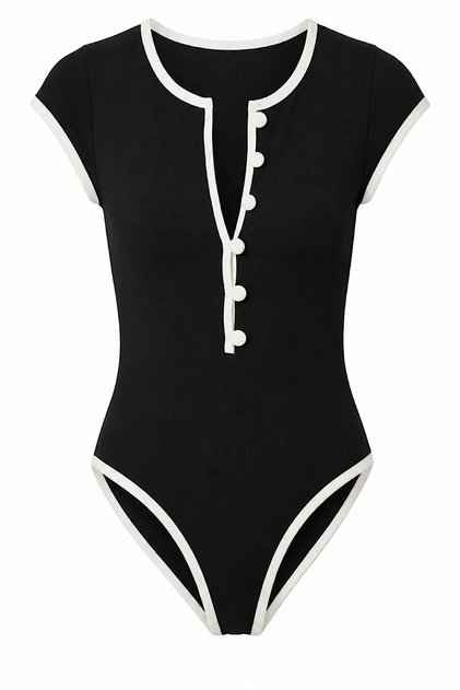 Roselenda Önden Düğme Detaylı Body