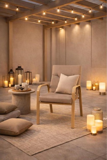 كرسي خارجي فاخر بتصميم مريح – مناسب للحدائق والتراسات متعدد الألوان - رمادي GREY | موفن هوم | MOVEN HOME