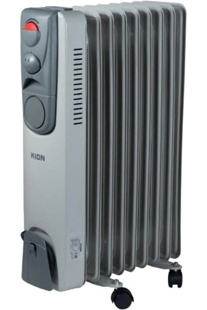Kion Electric Oil Heater, 2000 Watts, 9 Fins, 3 Levels, KRH/1009 - Gray