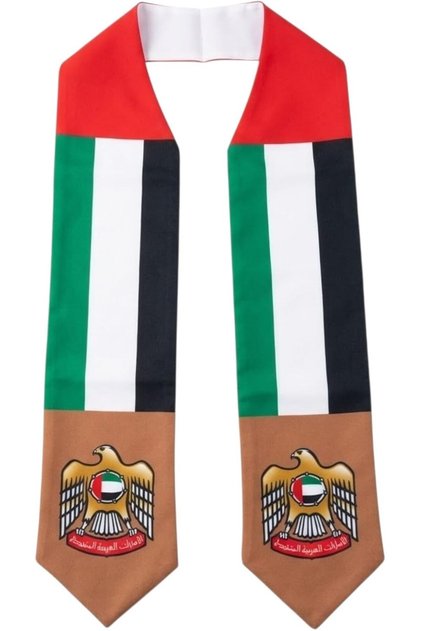 UAE National Day Flag Scarf, Kids: Boys and Girls, perfect Size for upto 11 years' old kids