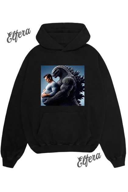 Godzilla Superman Pregnant Troll Oversize Unisex Sweatshirt