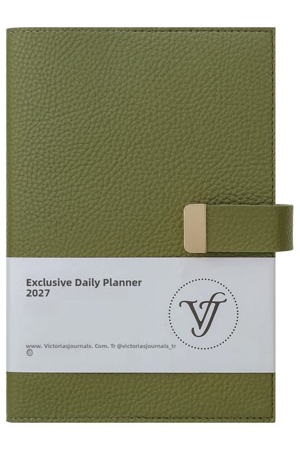 Exclusive 2027 Daily Agenda A5 (14X21Cm) Ivory 80Gr. Inside Can Be Changed