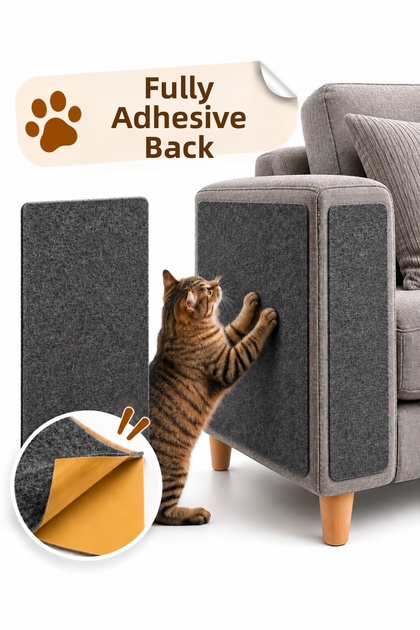 Large Size Fully Adhesive Felt Cat Furniture Protector Anti-Scratch Protection Mat