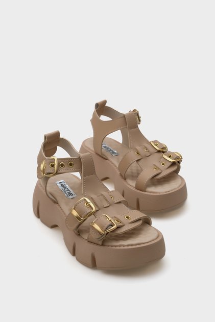 Kirsche Dicke Sohle Knöchelriemen Komfort Sohle Damen Sandalen