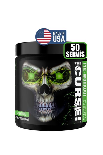 THE CURSE! 50 SERVİS PRE-WORKOUT YEŞİL ELMA AROMA %100 AMERİKA İÇERİK FDA ONAYLI
