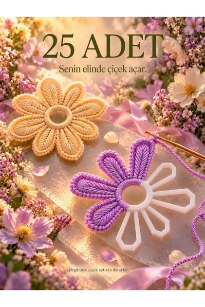 Flower Canvas 25 Pieces of Flower Motif Bags Canvas Plastic Mesh Canvas
