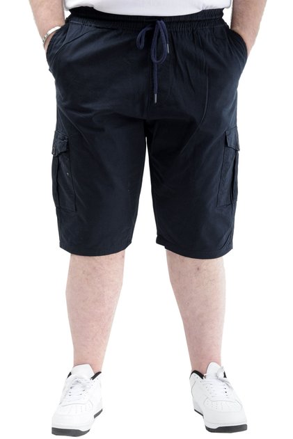 Men's Capri - Mode XL, Plus Size, Cargo Pocket, Waist Tied, Navy Blue 21404