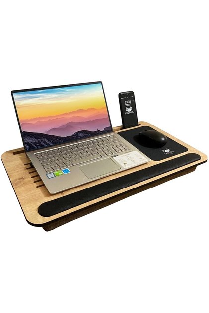 Supply Telefon Ve Tablet Bölmeli Minderli Laptop Sehpası Notebook Bilgisayar Çalışma Masası