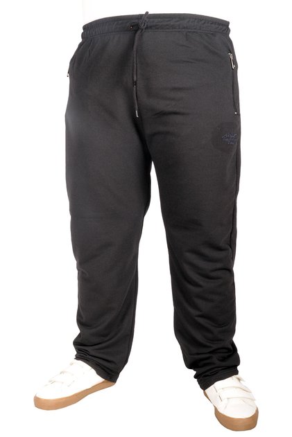 Modne XL Plus Size muške trenirke Reciklirane sa patentnim zatvaračem B21017 crne