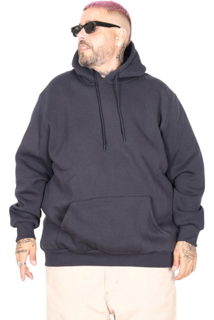 Mode XL Men's Sweatshirt Hooded Pocket Basic 20562 Navy Blue