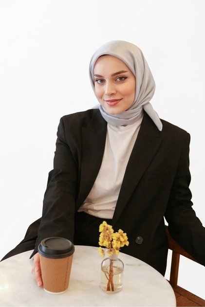 Reyon Scarf Satin Textured 95X95