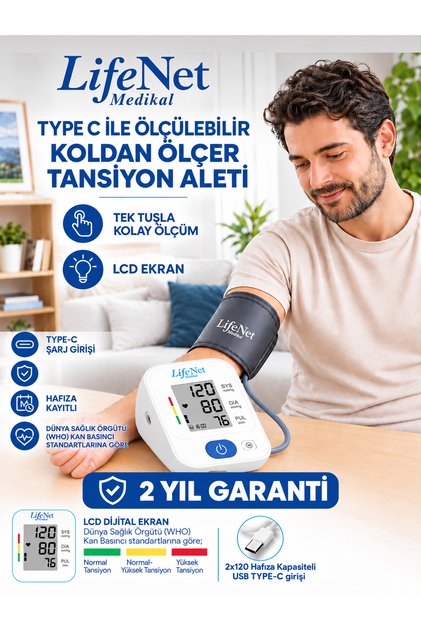 Dijital Üst Koldan Ölçer Tam Otomatik Tansiyon Aleti FC 101