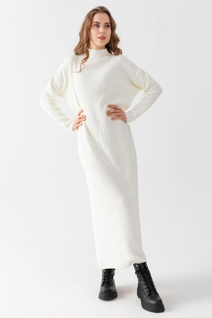 Ribbed Oversize Knitwear Dress 811134