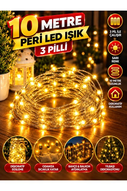 10 Metre Gün Işığı Dekoratif Peri Led