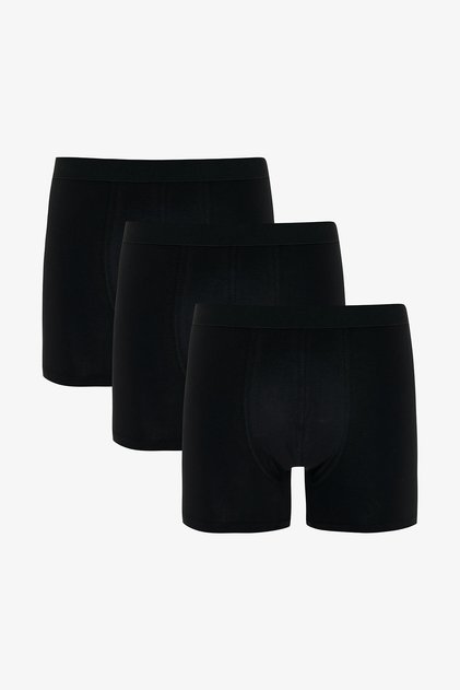 Men's Cotton Basic Black 3-Pack Boxers