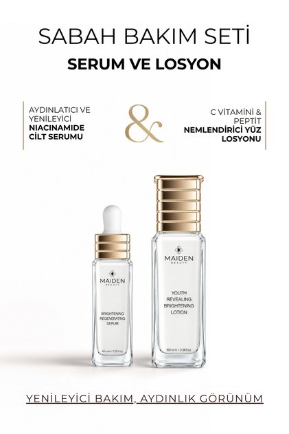 Morning Care Set, Nourishing, Brightening, Intensive Moisturizing Lotion & Skin Care Serum