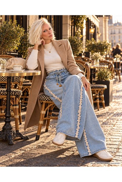 Sunlight glow boho fringe waist detail fringe jeans