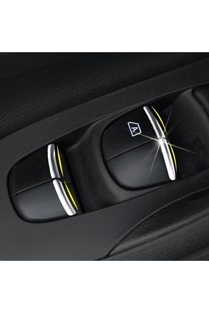 Car Window Lift Button Sequin Sticker for Nissan Rogue March Sentra Versa Sunny Teana Altima Juke Ki