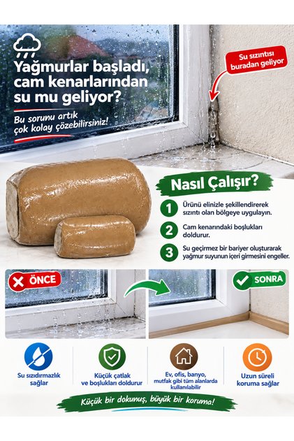 1kg - Pencere Banti Kapi Glass Sealant and Welding Sealant