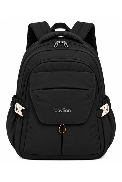 Water Resistant Unisex School Backpack, Black 1800