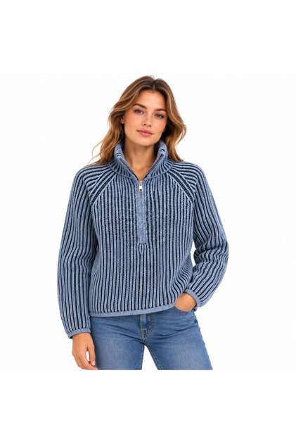 M1711022 Semi-Zipper Sweater Women's Sweatshirt