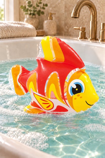 Inflatable Children's Water Game Fish - Fluffy Inflatable Water Toy - Children's Sea Toy - Bath Toy