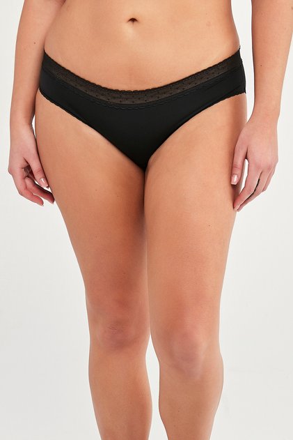 Black Lace Detailed Comfortable Slip Panties